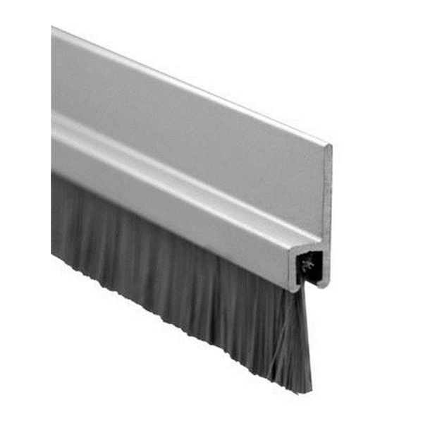 Perfectpatio 36 in. 180 deg Aluminum Retainer Weatherstrip with 0.625 ft. Nylon Brush, Clear Aluminum PE2056325 - main